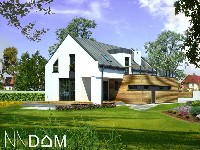 Projekt domu jednorodzinnego-DOM FUNKCJONALNY MODERN-widok OGRODOWY